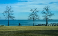 view of lake michigan: view of the lake michigan in milwaukee